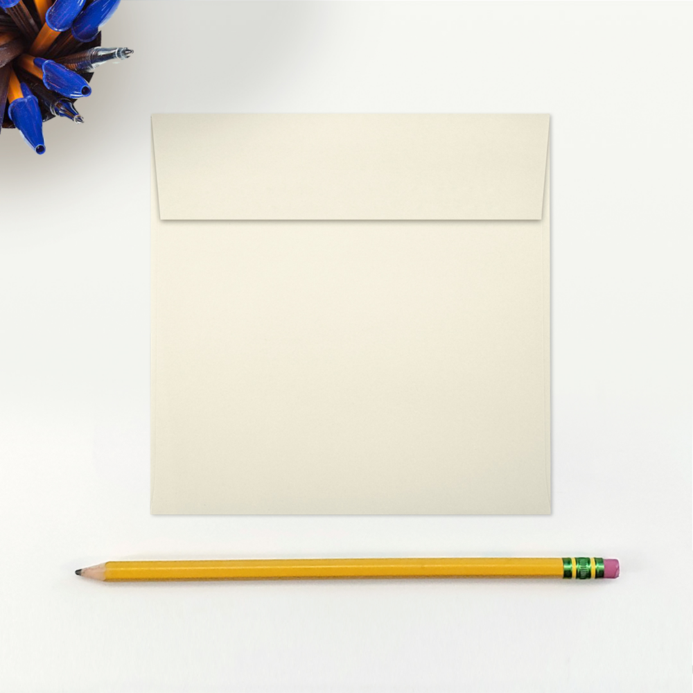 Natural 28lb Cougar 5 x 5 Square Premium Envelopes with Peel & Seal