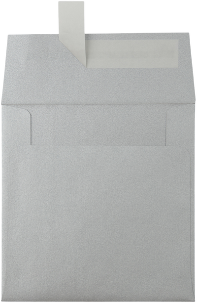 Silver Metallic 32lb 5 x 5 Square Envelopes with Peel & Seal
