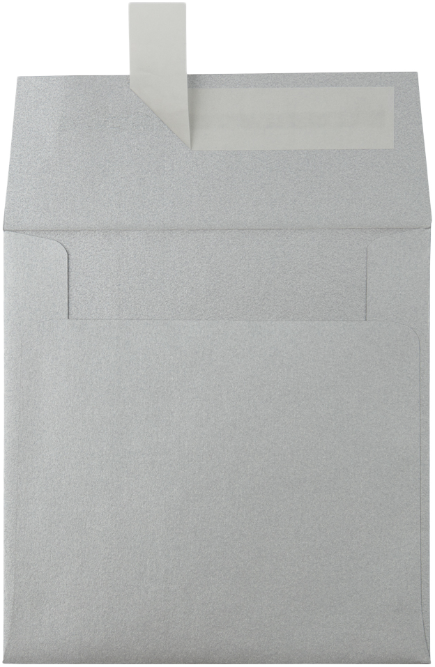 Silver Metallic 32lb 5 x 5 Square Envelopes with Peel & Seal