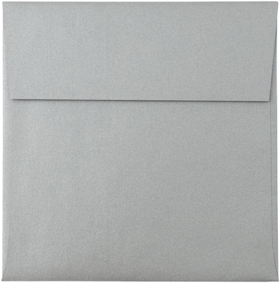 Silver Metallic 32lb 5 x 5 Square Envelopes with Peel & Seal