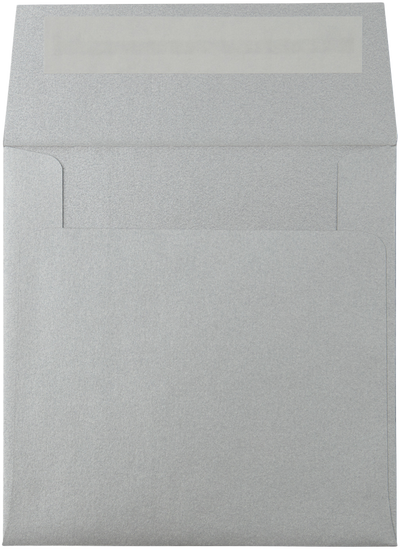 Silver Metallic 32lb 5 x 5 Square Envelopes with Peel & Seal