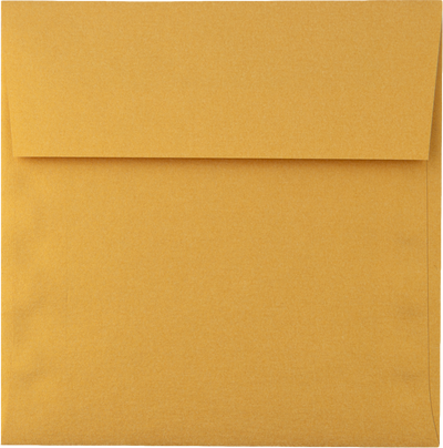 Gold Metallic 32lb 5 x 5 Square Envelopes with Peel & Seal
