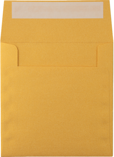 Gold Metallic 32lb 5 x 5 Square Envelopes with Peel & Seal