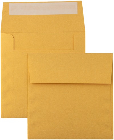 Gold Metallic 32lb 5 x 5 Square Envelopes with Peel & Seal
