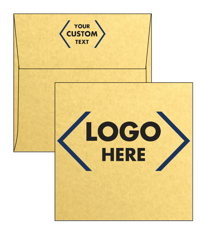 Gold Metallic 32lb 5 x 5 Square Envelopes with Peel & Seal