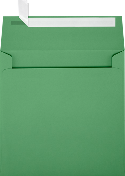 Holiday Green 32lb 5 x 5 Square Envelopes with Peel & Seal