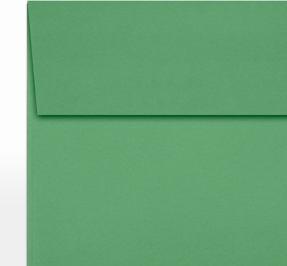 Holiday Green 32lb 5 x 5 Square Envelopes with Peel & Seal