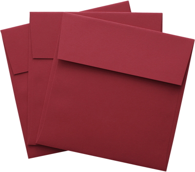 Red 24lb 5 x 5 Square Envelopes