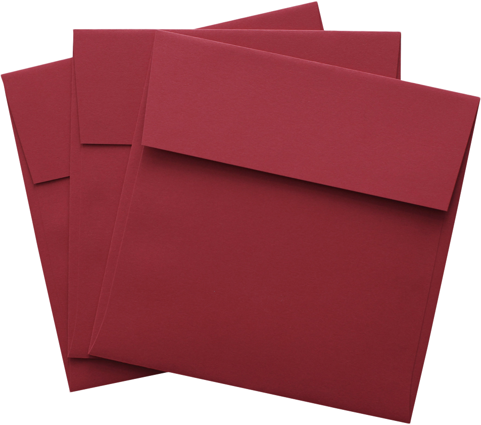 Red 24lb 5 x 5 Square Envelopes