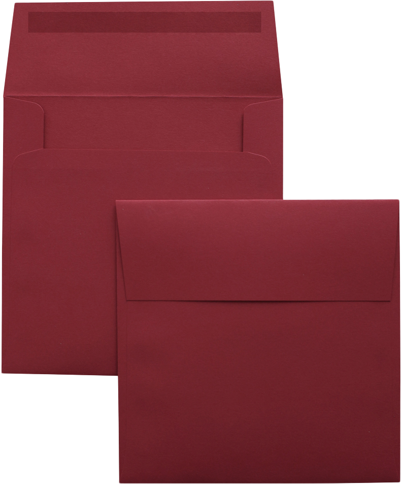 Red 24lb 5 x 5 Square Envelopes