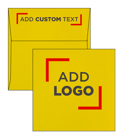 Citrus Yellow 32lb 5 x 5 Square Envelopes with Peel & Seal