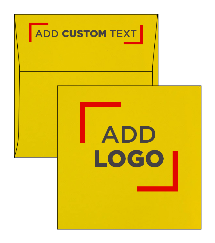 Citrus Yellow 32lb 5 x 5 Square Envelopes with Peel & Seal