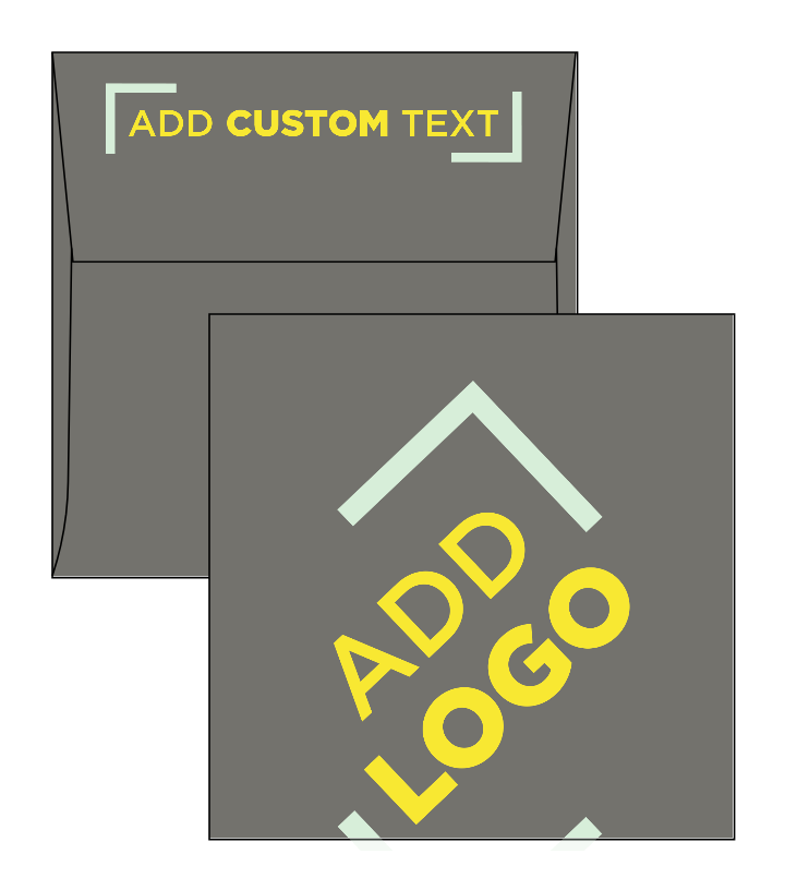 Dark Smoke Gray 32lb 5 x 5 Square Envelopes with Peel & Seal