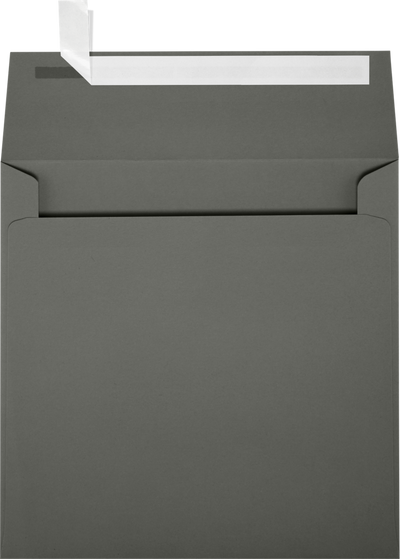 Dark Smoke Gray 32lb 5 x 5 Square Envelopes with Peel & Seal