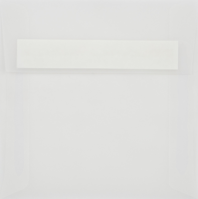 Clear Translucent 30lb 5 x 5 Square Envelopes with Peel & Seal