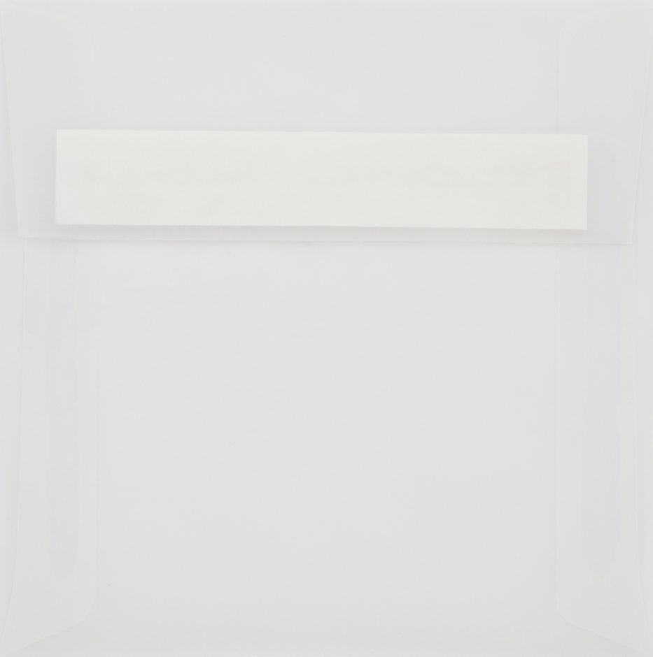 Clear Translucent 30lb 5 x 5 Square Envelopes with Peel & Seal