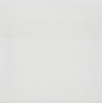 Clear Translucent 30lb 5 x 5 Square Envelopes with Peel & Seal