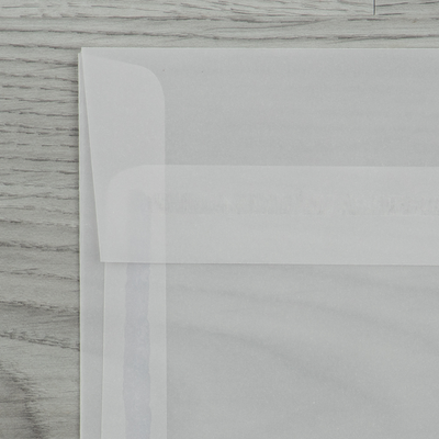 Clear Translucent 30lb 5 x 5 Square Envelopes with Peel & Seal
