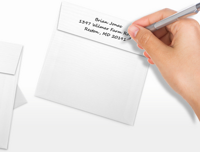 White Linen 32lb 5 x 5 Square Envelopes with Peel & Seal