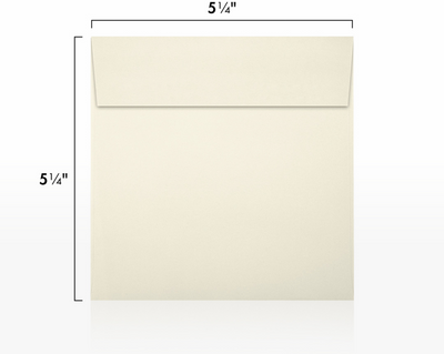Natural 28lb Cougar 5 1/4 x 5 1/4 Square Premium Envelopes with Peel & Seal
