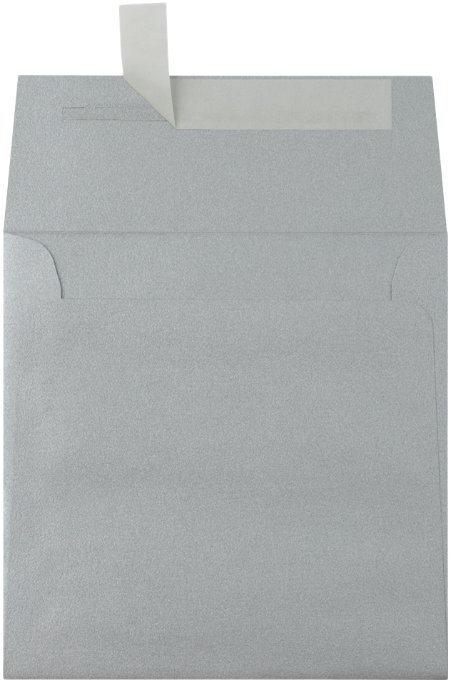 Silver Metallic 32lb 5 1/4 x 5 1/4 Square Envelopes with Peel & Seal