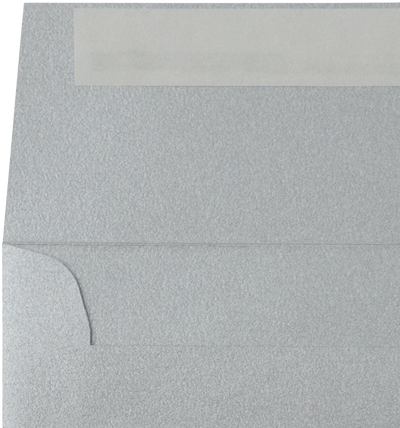Silver Metallic 32lb 5 1/4 x 5 1/4 Square Envelopes with Peel & Seal