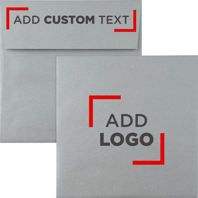 Silver Metallic 32lb 5 1/4 x 5 1/4 Square Envelopes with Peel & Seal