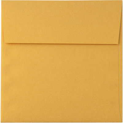 Gold Metallic 32lb 5 1/4 x 5 1/4 Square Envelopes with Peel & Seal