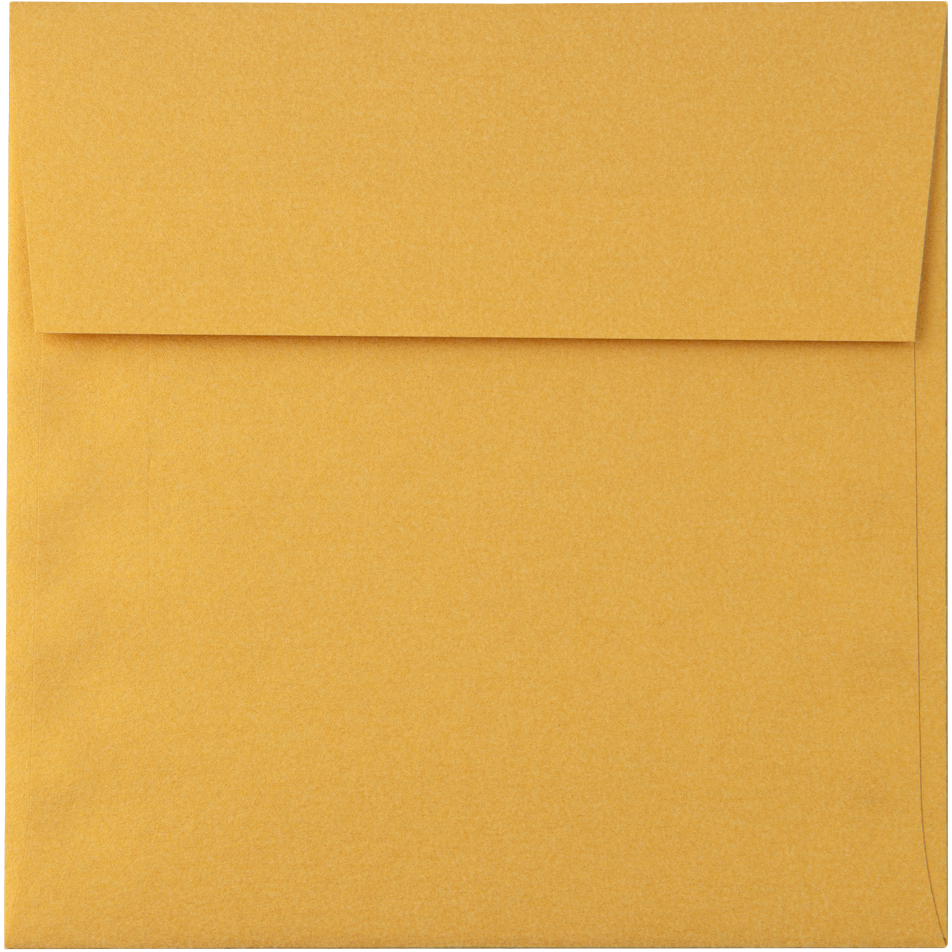 Gold Metallic 32lb 5 1/4 x 5 1/4 Square Envelopes with Peel & Seal