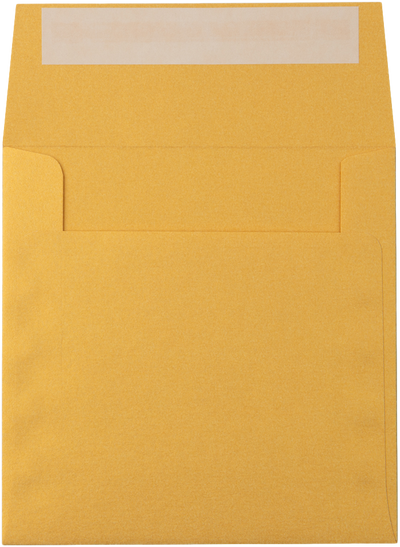 Gold Metallic 32lb 5 1/4 x 5 1/4 Square Envelopes with Peel & Seal