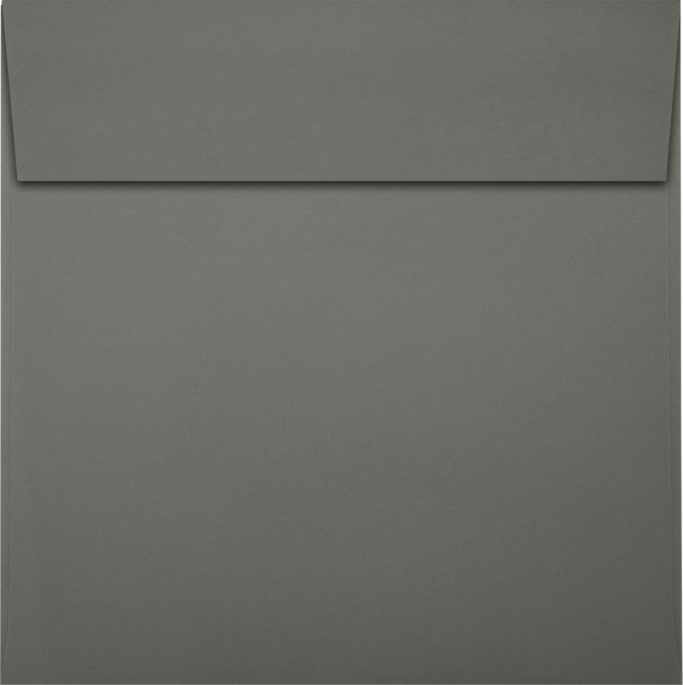 Dark Smoke Gray 32lb 5 1/4 x 5 1/4 Square Envelopes with Peel & Seal