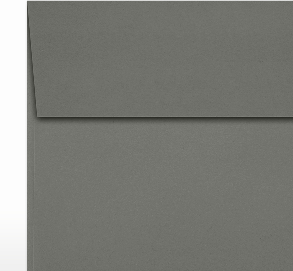 Dark Smoke Gray 32lb 5 1/4 x 5 1/4 Square Envelopes with Peel & Seal