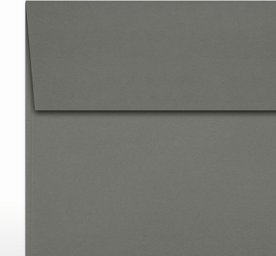 Dark Smoke Gray 32lb 5 1/4 x 5 1/4 Square Envelopes with Peel & Seal