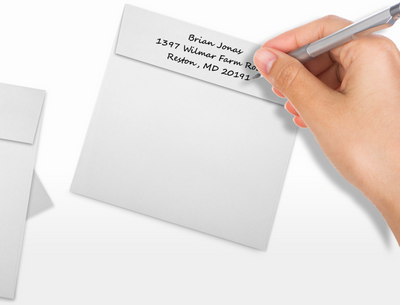 White 28lb 5 1/4 x 5 1/4 Square Envelopes with Peel & Seal