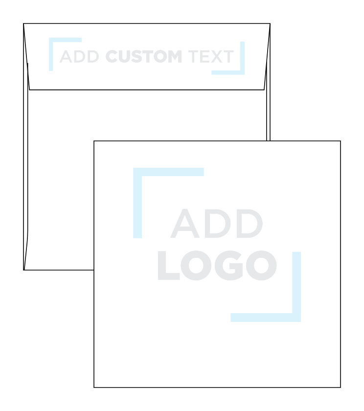 Black Linen 32lb 5 1/4 x 5 1/4 Square Envelopes with Peel & Seal