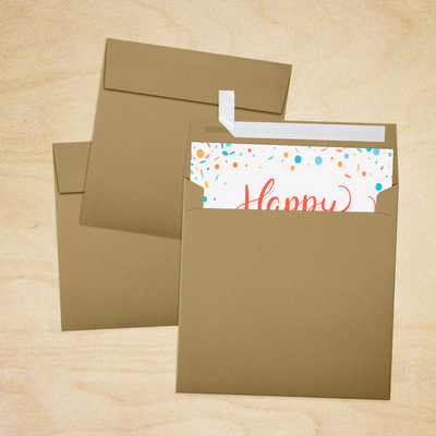 Grocery Bag 28lb 5 1/4 x 5 1/4 Square Envelopes with Peel & Seal