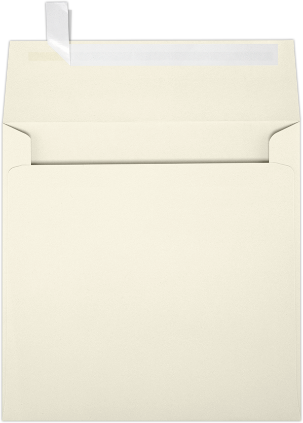 Natural 28lb Cougar 5 1/2 x 5 1/2 Square Premium Envelopes with Peel & Seal