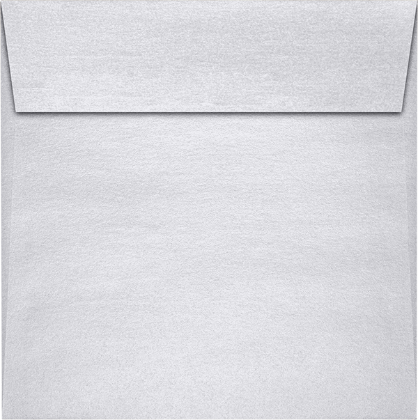 Silver Metallic 32lb 5 1/2 x 5 1/2 Square Envelopes with Peel & Seal