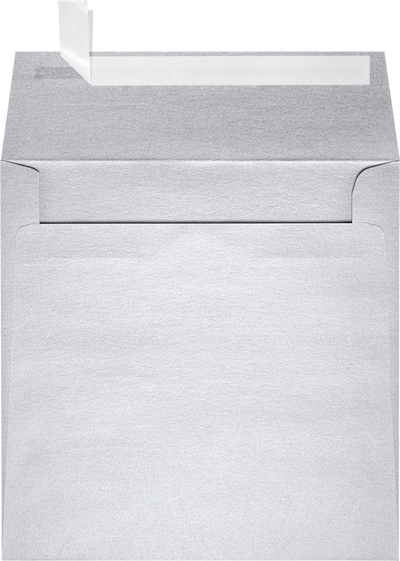 Silver Metallic 32lb 5 1/2 x 5 1/2 Square Envelopes with Peel & Seal