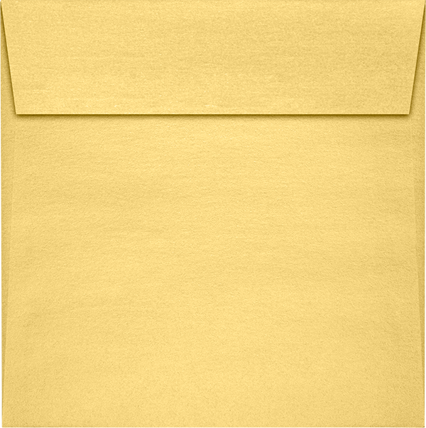Gold Metallic 32lb 5 1/2 x 5 1/2 Square Envelopes with Peel & Seal