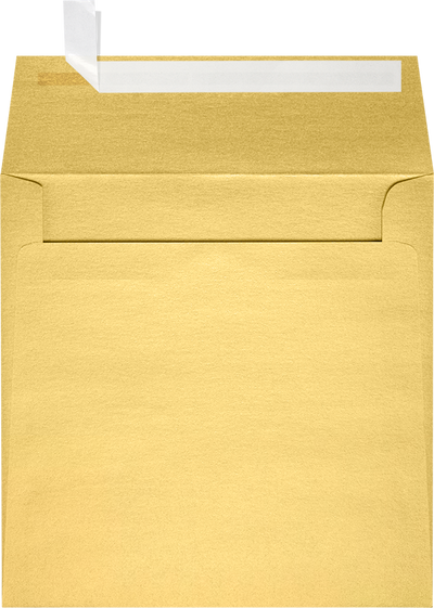 Gold Metallic 32lb 5 1/2 x 5 1/2 Square Envelopes with Peel & Seal
