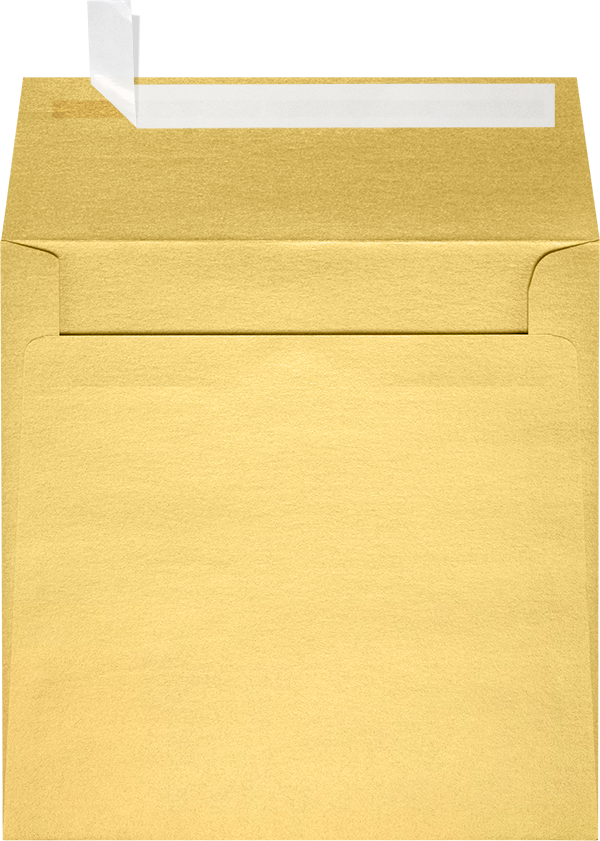 Gold Metallic 32lb 5 1/2 x 5 1/2 Square Envelopes with Peel & Seal