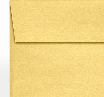 Gold Metallic 32lb 5 1/2 x 5 1/2 Square Envelopes with Peel & Seal