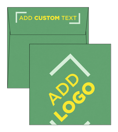 Holiday Green 32lb 5 1/2 x 5 1/2 Square Envelopes with Peel & Seal