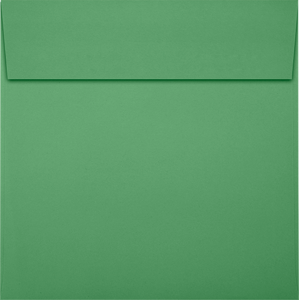 Holiday Green 32lb 5 1/2 x 5 1/2 Square Envelopes with Peel & Seal