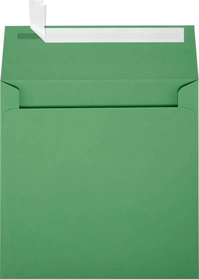 Holiday Green 32lb 5 1/2 x 5 1/2 Square Envelopes with Peel & Seal