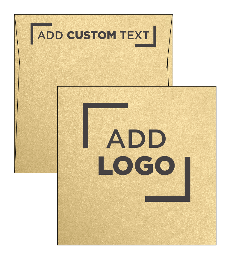 Light Gold Blonde Metallic 32lb 5 1/2 x 5 1/2 Square Envelopes with Peel & Seal
