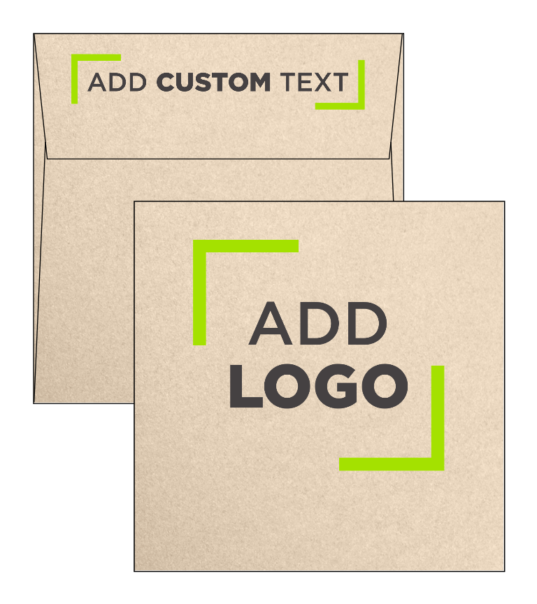 Light Brown Taupe Metallic 32lb 5 1/2 x 5 1/2 Square Envelopes with Peel & Seal