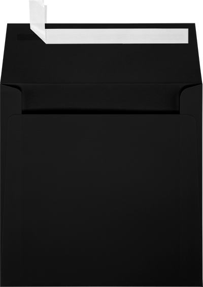 Black Linen 32lb 5 1/2 x 5 1/2 Square Envelopes with Peel & Seal