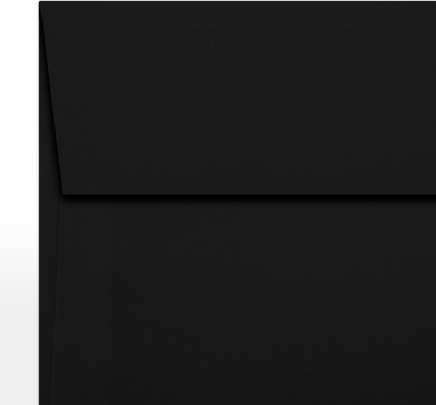 Black Linen 32lb 5 1/2 x 5 1/2 Square Envelopes with Peel & Seal